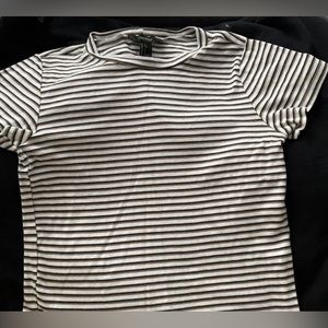 Striped crop tee